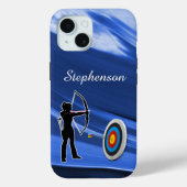 Archery - Archer Silhouette and target Personalize Case-Mate iPhoneケース (裏面)