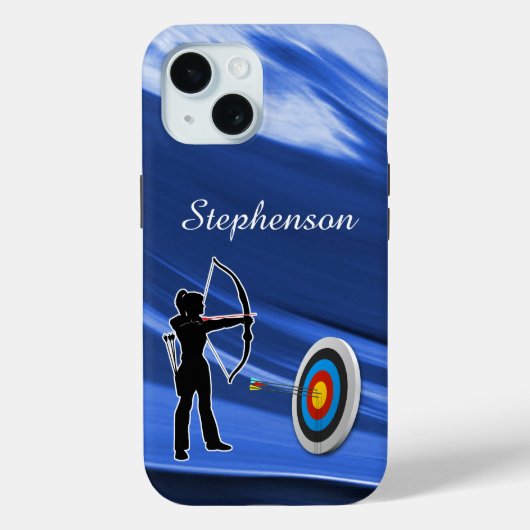 Archery - Archer Silhouette and target Personalize Case-Mate iPhoneケース (裏面)
