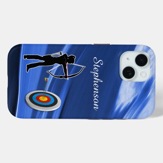 Archery - Archer Silhouette and target Personalize Case-Mate iPhoneケース (裏面 (横))
