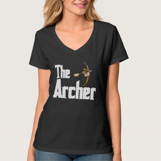 Archery  Arrow Men Shooting Club Bow Tシャツ (正面)