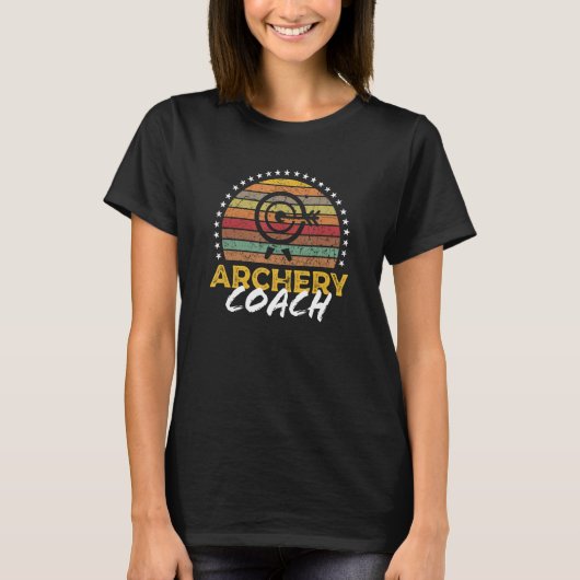 Archery Coach Retro Vintage Graphic Tシャツ (正面)