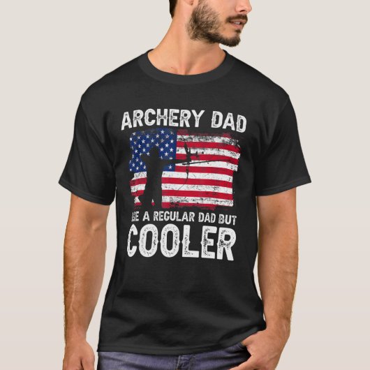 Archery Dad Like Regular Cooler American Flag 4th Tシャツ (正面)