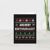 Archery Enthusiast Ugly Christmas Sweater Gift カード (正面)