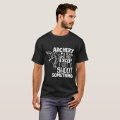 Archery Funny Yoga Pose Bow Arrow Men Women Tシャツ (正面フル)