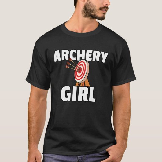 Archery Girl Archer  Bow & Arrow Hunting Tシャツ (正面)