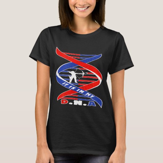 Archery Girl Funny Archery In My Dna Tシャツ (正面)