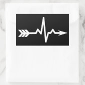 Archery Heartbeat Sports 長方形シール (バッグ)