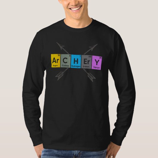 Archery I Periodic Elements Nerd Archery Arrows De Tシャツ (正面)