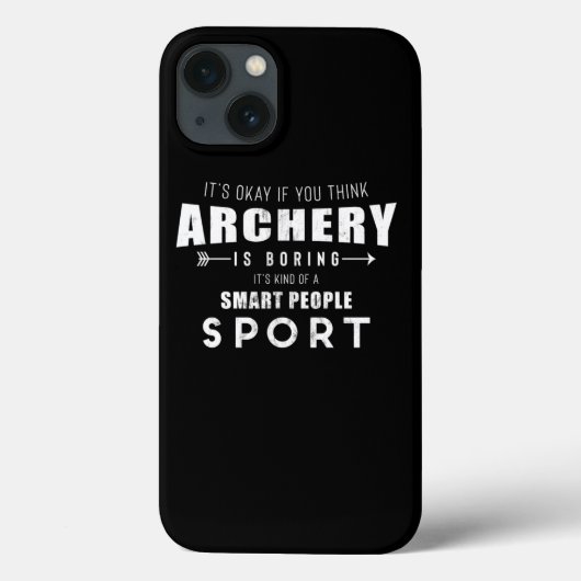 Archery Is A Smart People Sport Funny Bowhunting P Case-Mate iPhoneケース (裏面)