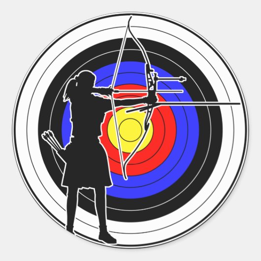 Archery & target 02 ラウンドシール (正面)