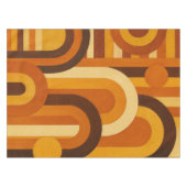 Arches and Sunspots Retro MCM Geometric Design テーブルクロス (正面(横))