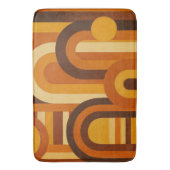 Arches and Sunspots Retro MCM Geometric Design バスマット (正面縦)
