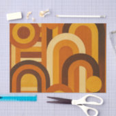 Arches and Sunspots Retro MCM Geometric Design 薄葉紙 (クラフト)