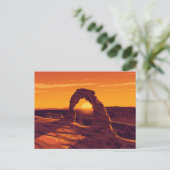 Arches Delicate Arch Sunset Art ポストカード (スタンド正面)