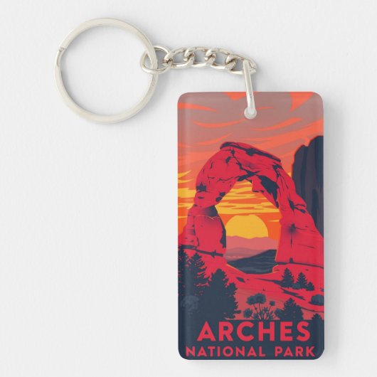 Arches National Park Hiking Adventure Gear キーホルダー (正面)