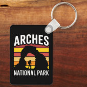 Arches National Park Retro Sunset キーホルダー (裏面)