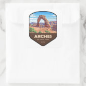 Arches National Park Utah Shield スクエアシール (バッグ)
