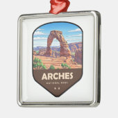 Arches National Park Utah Shield メタルオーナメント (左)