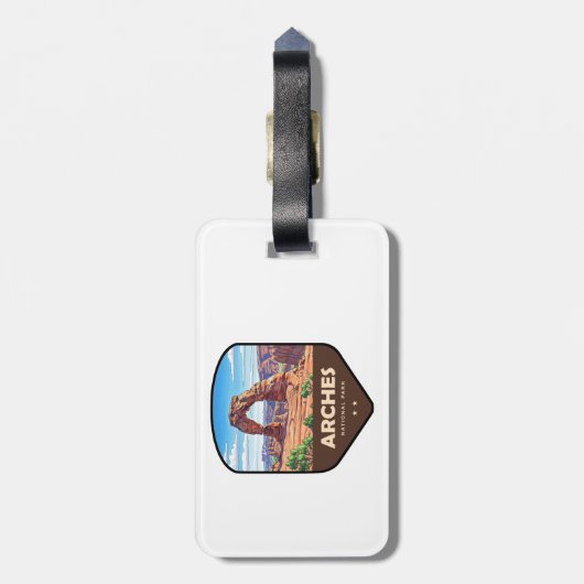 Arches National Park Utah Shield ラゲッジタグ (裏面縦)
