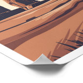 Arches National Park Utah USA Travel Illustration ポスター (角)