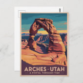 Arches Utah – ヴィンテージ旅行ポスター ポストカード (正面/裏面)