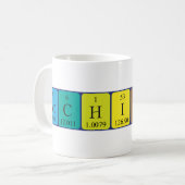 Archibaldの定期的なテーブル名mag コーヒーマグカップ (正面左)