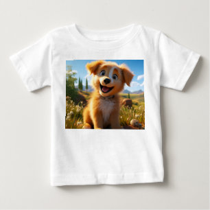 Archie -イエロー・ラブラドール・レトリーバーリトリエバーパピー ベビーTシャツ