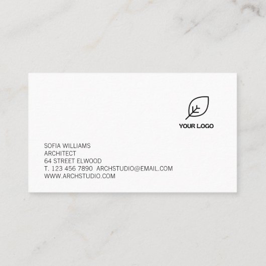 Architectカスタムロゴの白黒の追加 名刺 (裏面)