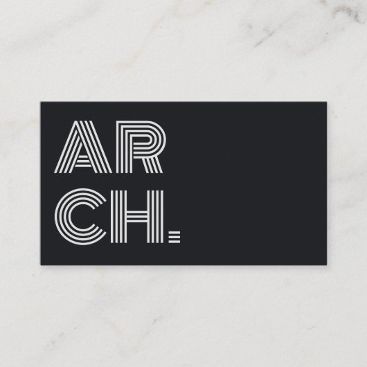 Architectカスタムロゴの白黒の追加 名刺 (正面)