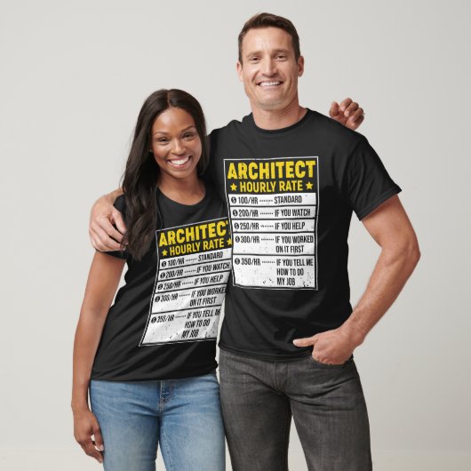Architectギフトおもしろいアーキテクトことわざの時給 Tシャツ (ユニセックス)