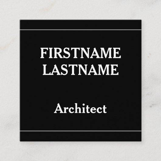 Architectプロファイル・カード スクエア名刺 (正面)