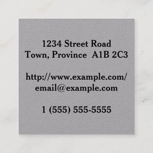 Architectプロファイル・カード スクエア名刺 (裏面)