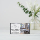 Architectホーム・ロゴ |リビングルームの名刺 名刺 (スタンド正面)