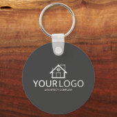 Architect企業スタートアップ・ビジネス・ロゴ キーホルダー (正面)