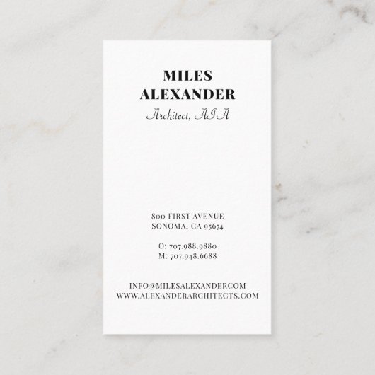 Architect名刺 名刺 (裏面)