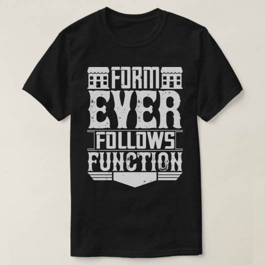Architect型枠後を追Ever関数 Tシャツ (デザイン正面)