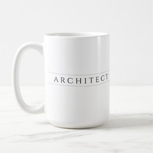 ARCHITECT背の高いホワイトセラミックマグカップ/黒 コーヒーマグカップ (左)