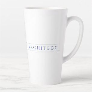 ARCHITECT背の高いラテマグカップ/海軍 カフェラテマグ