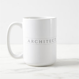 ARCHITECT背の高い白いマグカップ/グレー コーヒーマグカップ