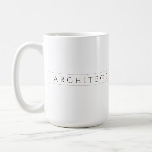 ARCHITECT高いホワイトセラミックマグカップ/セピア コーヒーマグカップ (左)