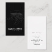 Architect モダン Black名刺 名刺 (正面/裏面)