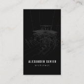 Architect モダン Black名刺 名刺 (正面)