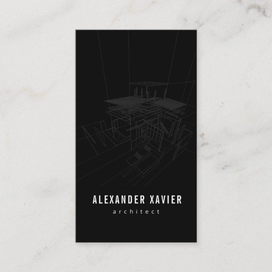 Architect モダン Black名刺 名刺 (正面)