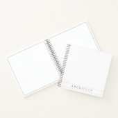 ARCHITECT 8.5インチスクエアスパイラルノートブック/グレー ノートブック (内部)