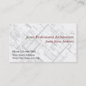 Architect Architecturalビジネスカード 名刺 (正面)
