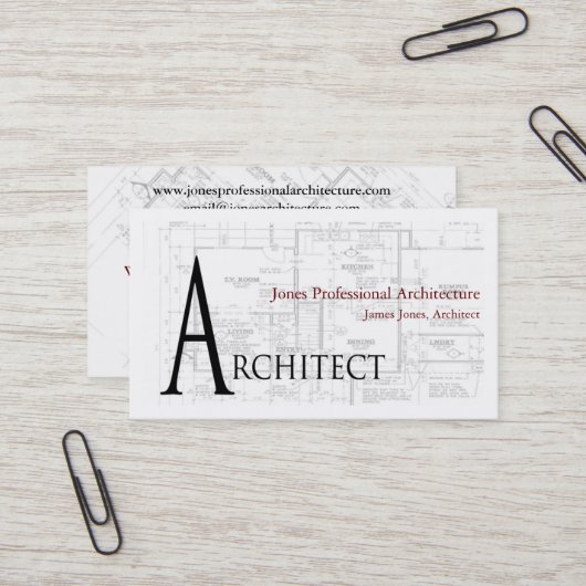 Architect Architecture Business Card 名刺 (正面/裏面インサイチュ)