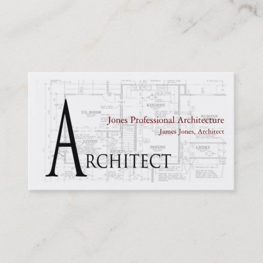 Architect Architecture Business Card 名刺 (正面)