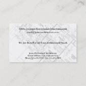 Architect Architecture Home Builderビジネス・カード 名刺 (裏面)