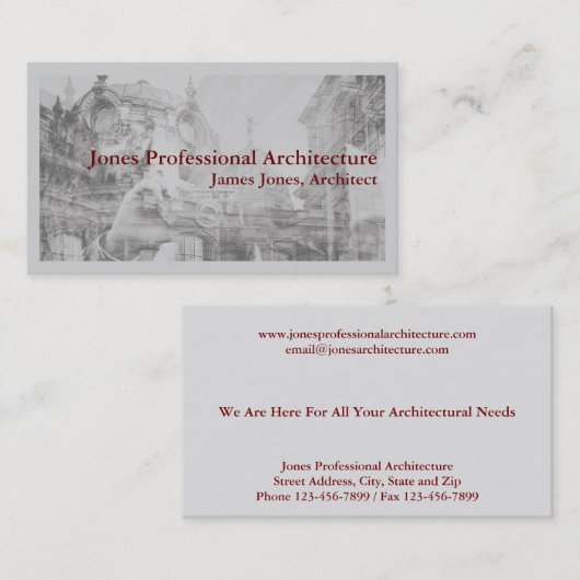 Architect Architecture Home Builder Business Card 名刺 (正面/裏面)