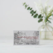 Architect Architecture Home Builder Business Card 名刺 (スタンド正面)